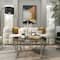 9.75" Gray Marble Geometric 2-Link Chain Sculpture Décor